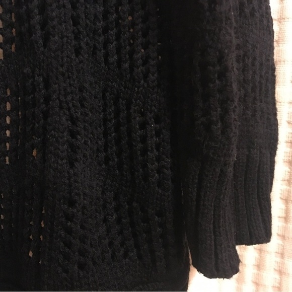 Candies Sweater women’s size xs junior black longer sweater see thru - Picture 6 of 15